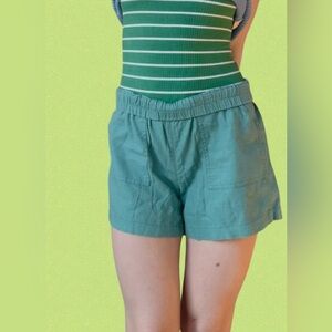 J. Crew Linen Shorts Bundle - Green & Blue XS